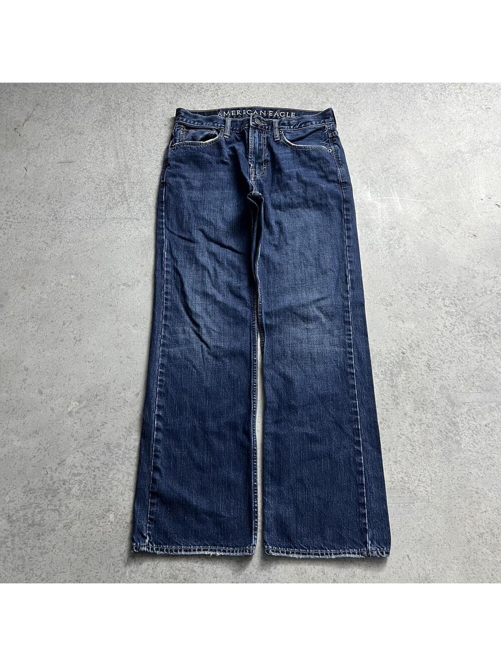 American Eagle Loose Bootcut Jeans Sz. 31X32 (Fits 32X30) Y2K Denim 100% Cotton